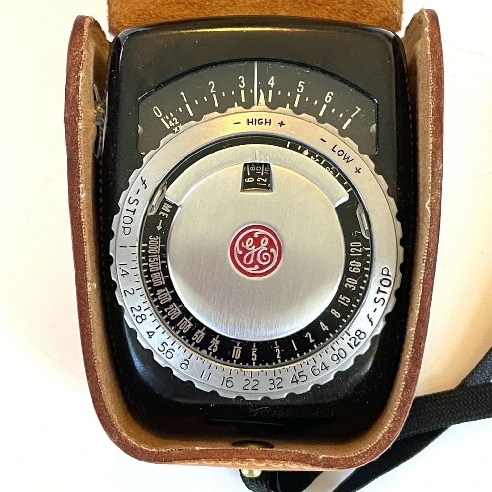 Vintage GE PR-1 Exposure Meter Light Meter w/ Case Manual Untested USA‎